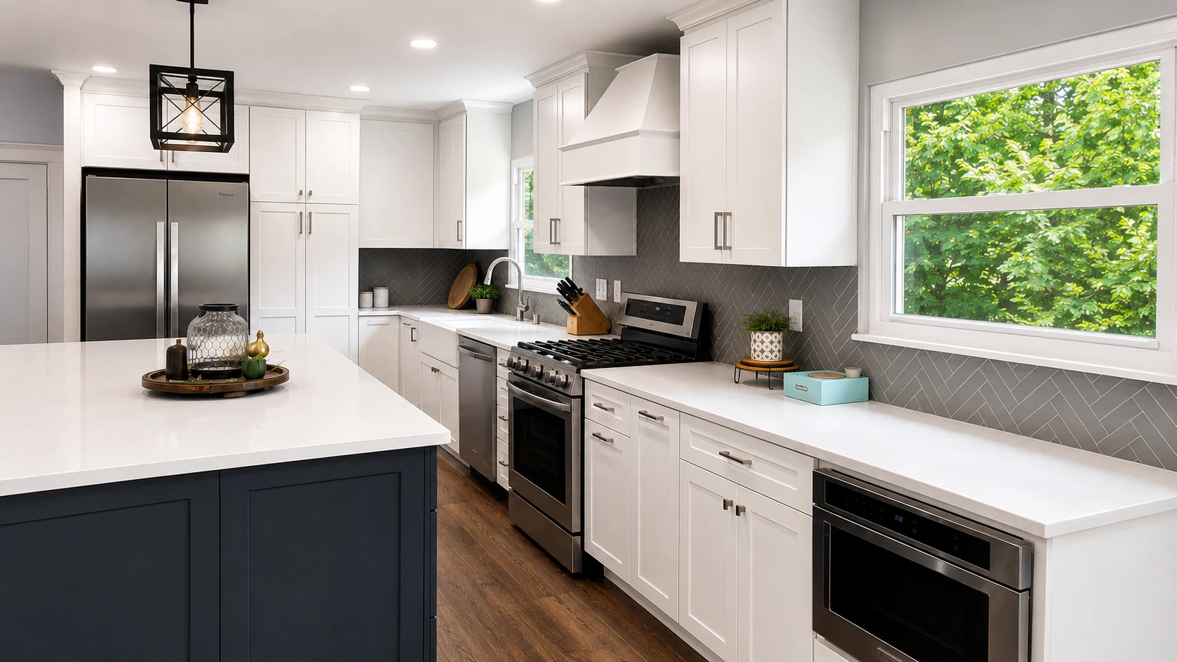 Completed kitchen remodel by KNA Remodeling