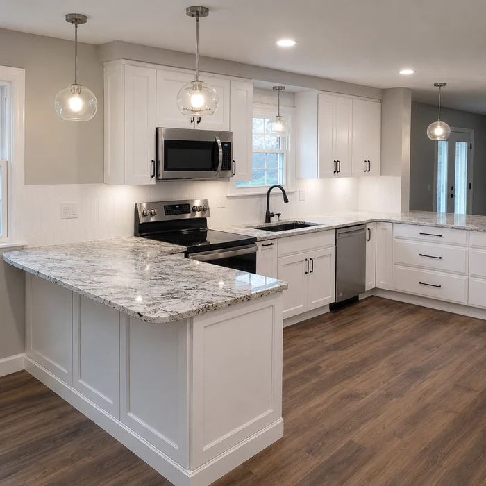 Completed kitchen remodel by KNA Remodeling